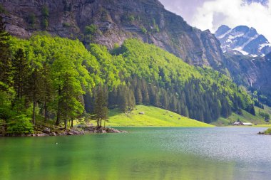 Der Wunderschne Seealpsee in den Alpen, Schweiz