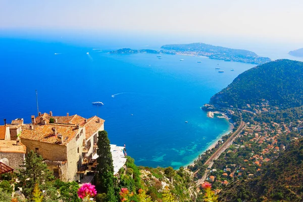 Dorf Eze Panorama Der Cte Azur Frankreich — Foto Stock