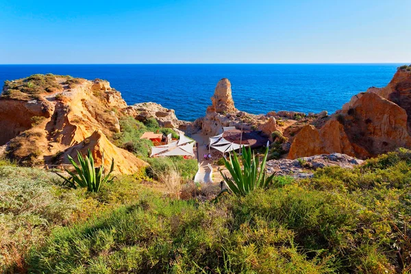 Klify Morskie Algarve Portugalia — Zdjęcie stockowe