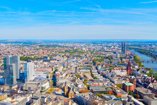 Panoramic view Frankfurt am Main, Germany