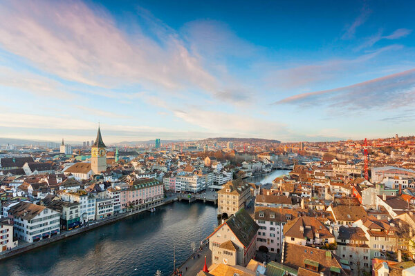 Panorama of Zurich city, Switzerland