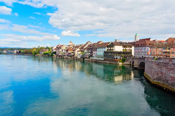 Rheinfelden City Rhein River Switzerland — Φωτογραφία Αρχείου