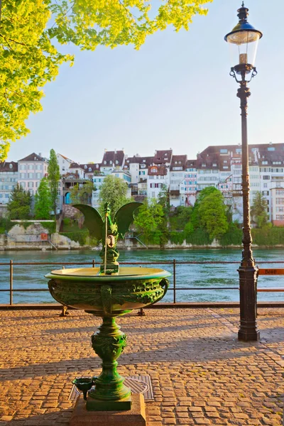 Панорамный Вид Город Базель Швейцария — стоковое фото