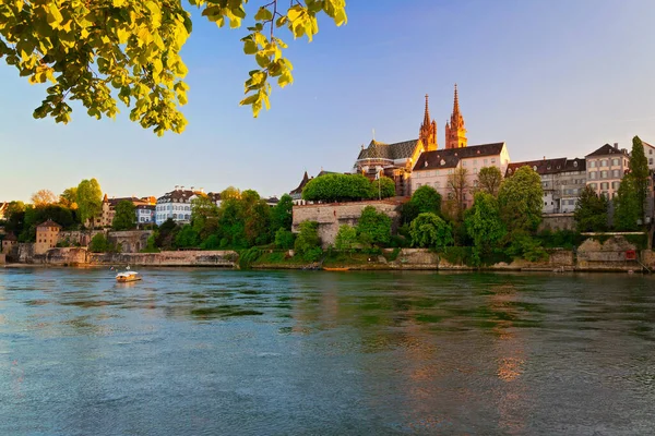 Panoramatický Výhled Basilej Švýcarsko — Stock fotografie