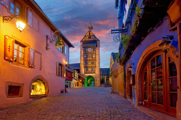 Malerisches Dorf Riquewihr Elsass Frankreich — Stockfoto