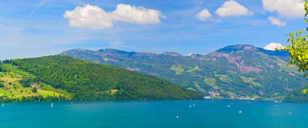 Vista Lago Lucerna Alpes Suíços Suíça — Fotografia de Stock