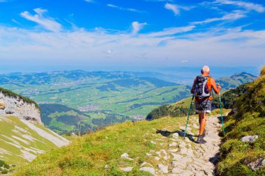 Alpstein 'de güzel manzara, İsviçre Alpleri, İsviçre