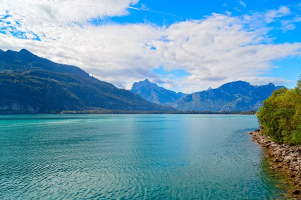 Lago Walensee Los Alpes Suizos Suiza —  Fotos de Stock