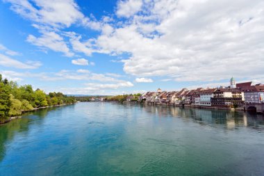 Rheinfelden şehrinin panorama manzarası, İsviçre