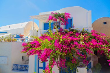 Tipik Yunan mimarisi, Santorini Adası, Yunanistan