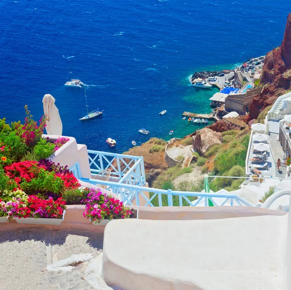 Panoramic View Santorini Cyclades Island Greece — Stock Photo, Image