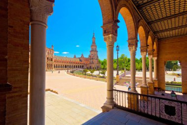 ünlü plaza de espana Seville, İspanya