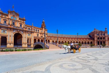 ünlü plaza de espana seville, Endülüs, İspanya