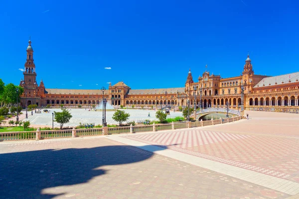 Híres Plaza Espana Sevilla Spanyolország — Stock Fotó