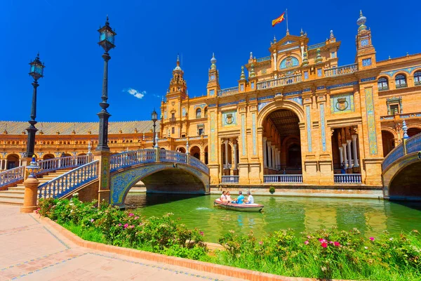 ünlü plaza de espana Seville, İspanya