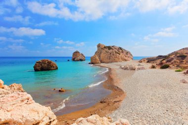 Kıbrıs, Paphos yakınlarındaki Afrodit Plajı