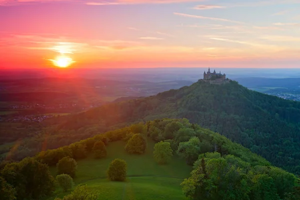 Панорамный Вид Замок Гогенцоллерн Германия — стоковое фото