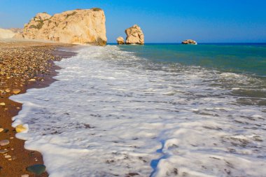 Kıbrıs, Paphos yakınlarındaki Afrodit Plajı