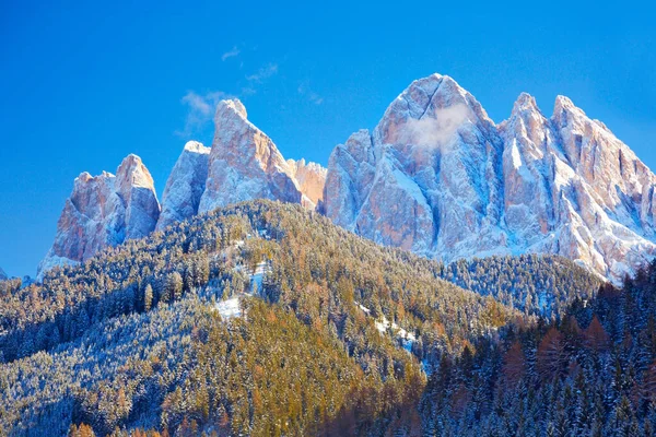 Panoramic View Alpine Village Santa Maddalena Dolomite Alps Italy — Stockfoto