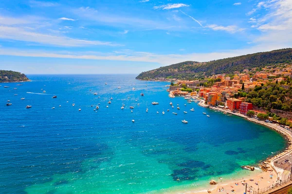Panoramic view of Villefranche-sur-mer, french riviera, France