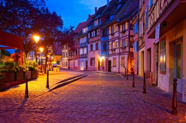 Fransa 'nın Alsace kentindeki Picturesque Village Colmar