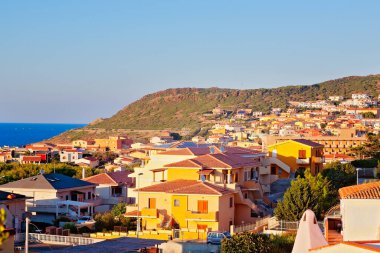 Castelsardo during sunset, Sardinia island, Italy