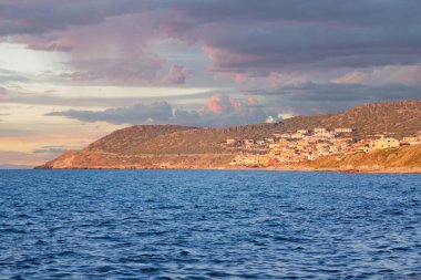 Castelsardo during sunset, Sardinia island, Italy