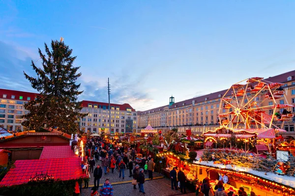 Christmas market Striezelmarkt in Dresden, Germany