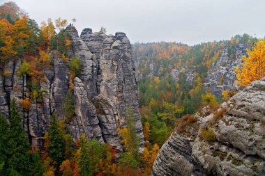 Autumn in Saxon Switzerland near Dresden, Germany