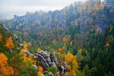 Autumn in Saxon Switzerland near Dresden, Germany