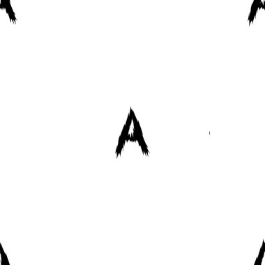 Beyaz arka planda siyah alfabe A harfleri. Kusursuz soyut vektör geometrik desen. Hediye ambalaj kağıdı, çarşaf ve iç döşeme için mükemmel. Okul ve öğrenme teması.