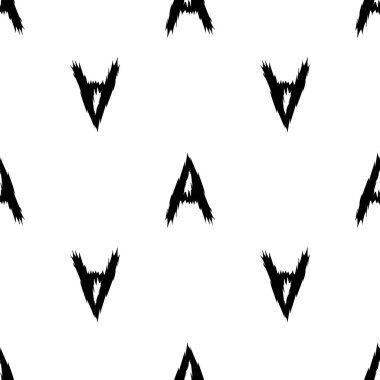 Beyaz arka planda siyah alfabe A harfleri. Kusursuz soyut vektör geometrik desen. Hediye ambalaj kağıdı, çarşaf ve iç döşeme için mükemmel. Okul ve öğrenme teması.