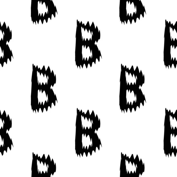 Alphabet Noir Lettres Sur Fond Blanc Modèle Géométrique Vectoriel Abstrait — Image vectorielle