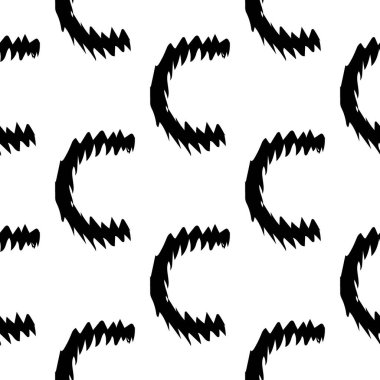 Beyaz arka planda siyah alfabe C harfleri. Kusursuz soyut vektör geometrik desen. Hediye ambalaj kağıdı, çarşaf ve iç döşeme için mükemmel. Okul ve öğrenme teması.