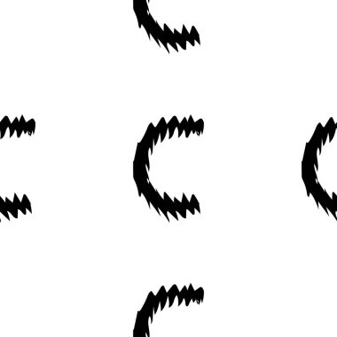 Beyaz arka planda siyah alfabe C harfleri. Kusursuz soyut vektör geometrik desen. Hediye ambalaj kağıdı, çarşaf ve iç döşeme için mükemmel. Okul ve öğrenme teması.