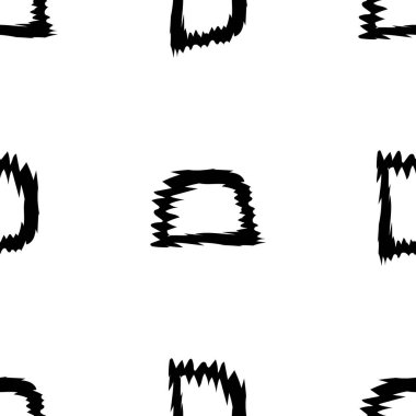 Beyaz arkaplanda siyah alfabe harfleri. Kusursuz soyut vektör geometrik desen. Hediye ambalaj kağıdı, çarşaf ve iç döşeme için mükemmel. Okul ve öğrenme teması.