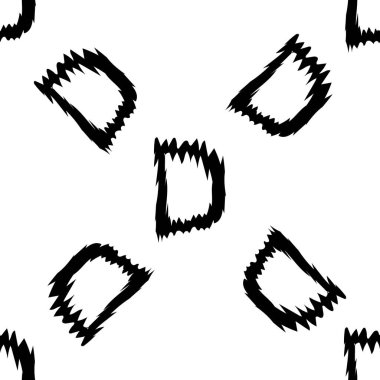 Beyaz arkaplanda siyah alfabe harfleri. Kusursuz soyut vektör geometrik desen. Hediye ambalaj kağıdı, çarşaf ve iç döşeme için mükemmel. Okul ve öğrenme teması.