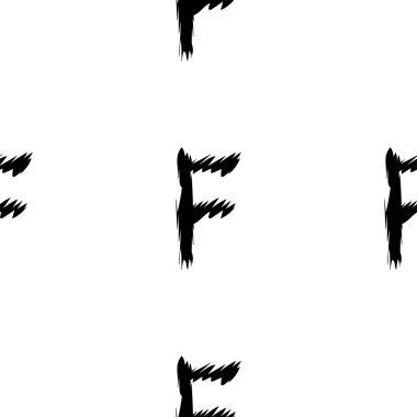 Beyaz arkaplanda siyah alfabe harfleri. Kusursuz soyut vektör geometrik desen. Hediye ambalaj kağıdı, çarşaf ve iç döşeme için mükemmel. Okul ve öğrenme teması.