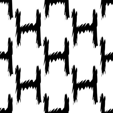 Beyaz arkaplanda siyah alfabe harfleri. Kusursuz soyut vektör geometrik desen. Hediye ambalaj kağıdı, çarşaf ve iç döşeme için mükemmel. Okul ve öğrenme teması.