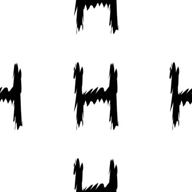 Beyaz arkaplanda siyah alfabe harfleri. Kusursuz soyut vektör geometrik desen. Hediye ambalaj kağıdı, çarşaf ve iç döşeme için mükemmel. Okul ve öğrenme teması.