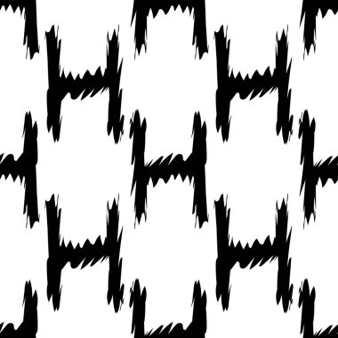 Beyaz arkaplanda siyah alfabe harfleri. Kusursuz soyut vektör geometrik desen. Hediye ambalaj kağıdı, çarşaf ve iç döşeme için mükemmel. Okul ve öğrenme teması.