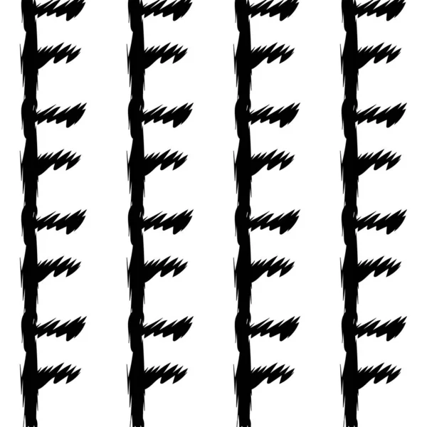 Beyaz arkaplanda siyah alfabe harfleri. Kusursuz soyut vektör geometrik desen. Hediye ambalaj kağıdı, çarşaf ve iç döşeme için mükemmel. Okul ve öğrenme teması.