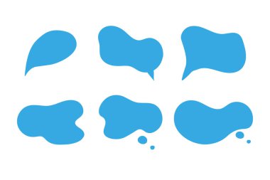 Konuşma baloncuğu cümleleri el çizimi büyük bir set. Çevrimiçi sohbet bulutları farklı sözcüklerle yorum yapar bilgi beyaz arkaplanda izole edilmiş vektörü şekillendirir. Stok illüstrasyonu