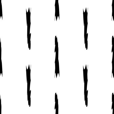 Beyaz arkaplanda siyah alfabe harfleri. Kusursuz soyut vektör geometrik desen. Hediye ambalaj kağıdı, çarşaf ve iç döşeme için mükemmel. Okul ve öğrenme teması.