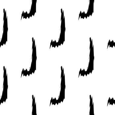 Beyaz arkaplanda siyah alfabe harfleri. Kusursuz soyut vektör geometrik desen. Hediye ambalaj kağıdı, çarşaf ve iç döşeme için mükemmel. Okul ve öğrenme teması.