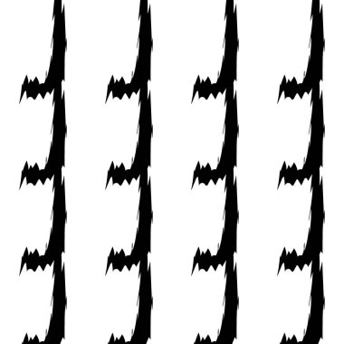 Beyaz arkaplanda siyah alfabe harfleri. Kusursuz soyut vektör geometrik desen. Hediye ambalaj kağıdı, çarşaf ve iç döşeme için mükemmel. Okul ve öğrenme teması.