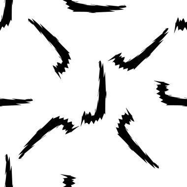 Beyaz arkaplanda siyah alfabe harfleri. Kusursuz soyut vektör geometrik desen. Hediye ambalaj kağıdı, çarşaf ve iç döşeme için mükemmel. Okul ve öğrenme teması.