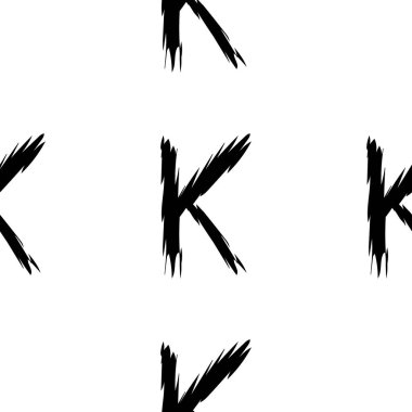 Beyaz arkaplanda siyah alfabe harfleri. Kusursuz soyut vektör geometrik desen. Hediye ambalaj kağıdı, çarşaf ve iç döşeme için mükemmel. Okul ve öğrenme teması.