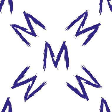 Beyaz arkaplanda siyah alfabe harfleri. Kusursuz soyut vektör geometrik desen. Hediye ambalaj kağıdı, çarşaf ve iç döşeme için mükemmel. Okul ve öğrenme teması.