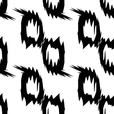 Beyaz arkaplanda siyah alfabe harfleri. Kusursuz soyut vektör geometrik desen. Hediye ambalaj kağıdı, çarşaf ve iç döşeme için mükemmel. Okul ve öğrenme teması.